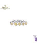 White Gold Mix Cut Fancy Light Yellow & Colorless Diamond Bracelet - 15.52 ct