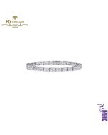 White Gold Baguette Cut Diamond Tennis Bracelet - 8.00ct