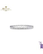 White Gold Baguette Cut Diamond Tennis Bracelet - 7.26ct