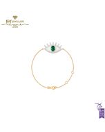 House Of Meraki Surya Bracelet - Yellow Gold Zambian Emeralds and Diamond - 1.47ct