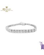 White Gold Brilliant Cut Diamond Tennis Bracelet - 6.15ct