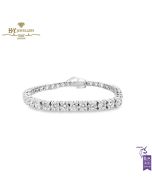 White Gold Brilliant Cut Diamond Tennis Bracelet - 10.39ct