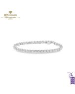 White Gold Brilliant Cut Diamond Tennis Bracelet - 6.02ct