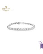 White Gold Brilliant Cut Diamond Tennis Bracelet - 8.90 ct