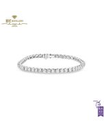 White Gold Brilliant Cut Diamond Tennis Bracelet - 5.65ct