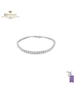 White Gold Brilliant Cut Diamond Tennis Bracelet - 10.92 ct