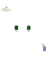 House Of Meraki Kyem Studs - Yellow Gold Emerald & Diamond Earrings - 1.68ct