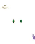 House Of Meraki Alice Studs - Yellow Gold Marquise Cut Emerald - 0.68ct