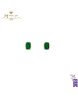 House Of Meraki Aria Studs - Yellow Gold Emerald  Cut Emerald - 0.83ct