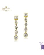 Yellow Gold Mixed Cut Diamond Earrings - 7.00ct 