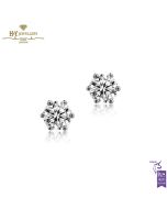 White Gold Brilliant Cut Diamond Earrings -1.44 ct