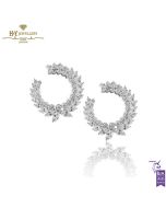 White Gold Mix Cut Diamond Earrings - 7.20ct