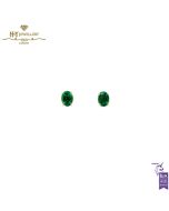 House Of Meraki Allora Studs - Yellow Gold Oval Cut Emerald - 3.78ct