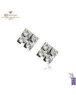 White Gold Brilliant Cut Diamond Earrings - 1.49ct