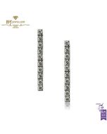 White Gold Brilliant Cut Diamond Earrings - 0.41ct