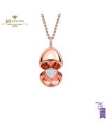  Fabergé Essence Rose Gold Diamond Heart Surprise Locket