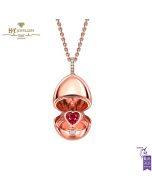 Fabergé Essence Rose Gold Ruby Heart Surprise Locket