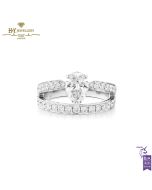 White Gold Pear Cut & Brilliant Cut Diamond Ring - 1.60 ct