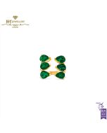 House Of Meraki Sage Yellow Gold Natural Zambian Emeralds Handcrafted Ring - 2.07ct