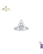 White Gold Pear Cut & Brilliant Cut Diamond Ring - 9.55ct