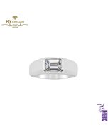 White Gold Emerald Cut Diamond Ring - 1.51ct