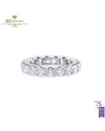 White Gold Brilliant Cut Diamond Full Eternity Ring - 2.84ct