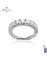 White Gold Brilliant Cut Full Eternity Diamond Ring - 4.46ct