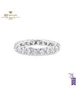 White Gold Brilliant Cut Diamond Full Eternity Ring - 2.38ct