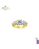 Yellow & White Gold Brilliant & Oval Cut Diamond Ring - 2.35ct