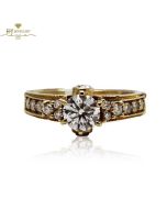 Yellow Gold Brilliant Cut Diamond Ring  -1.20ct