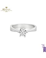 White Gold Brilliant Cut Diamond Solitaire  Ring - 0.50ct