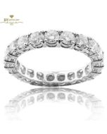 White Gold Brilliant Cut Diamond Full Eternity Ring - 3.15ct 