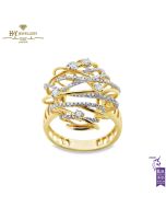 Rose Gold Brilliant Cut Diamond Spiral Design Ring - 0.54ct