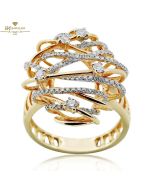 Rose Gold Brilliant Cut Diamond Spiral Design Ring - 0.54ct