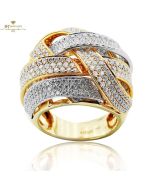 Yellow & White Gold Brilliant Cut Diamond Ring - 3.67ct