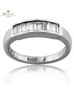 White Gold Baguette Cut Diamond  Ring - 0.48 ct