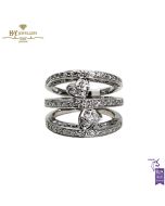 White Gold Brilliant Cut Diamond Ring - 0.62 ct