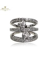 White Gold Brilliant Cut Diamond Ring - 0.62 ct