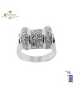 White Gold Princess & Brilliant Cut Diamond Ring - 2.31 ct