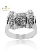 White Gold Princess & Brilliant Cut Diamond Ring - 2.31 ct