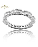 White Gold Baguette Cut Diamond Ring - 0.77ct