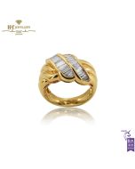 Yellow Gold Baguette Cut Diamond Ring - 0.95 ct