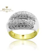 White & Yellow Gold Brilliant Cut Diamond Ring - 1.50ct