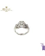 White Gold Brilliant Cut Diamond Ring - 0.97 ct