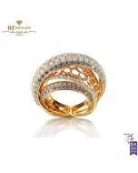 Rose Gold Brilliant Cut Diamond Ring - 3.35 ct