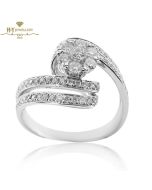 White Gold Brilliant Cut Diamond Ring - 0.65 ct