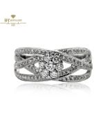 White Gold Brilliant Cut Diamond Ring - 0.64ct