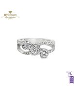 White Gold Brilliant Cut Diamond Ring - 0.88 ct