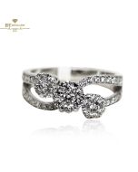 White Gold Brilliant Cut Diamond Ring - 0.88 ct