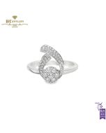 White Gold Brilliant Cut Diamond Tear Drop Shape Engagement Ring - 0.47ct